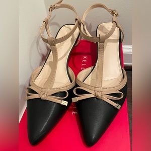 Kelly & Katie Heels Color Black and Nude Size 10